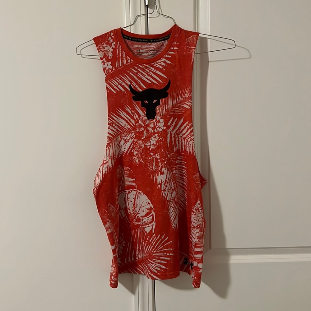 Project Rock Tank Top Men's size Medium Under Armour Aloha Camo Tank
